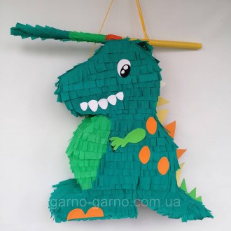 Пиньята динозавр дракон бумажная для праздника дракона динозавра Пиньята динозав. . фото 11