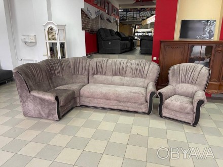 Комплект кутовий диван та крісло
Матеріал - тканина з усіх боків
Диван розкладни. . фото 1