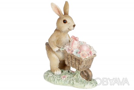 Декоративна статуетка Кролик з візком 11,5см, колір - рожевий
9*5.5*11.5см
Прода. . фото 1