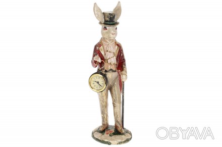 Декоративная фигура с часами Кролик 38,5см, цвет - бордо с золотом
13.5*12.5*38.. . фото 1