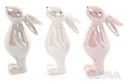 Декоративна керамічна фігурка Кролик 13.7см, 3 виду 
Розмір 8*5.9*13.7см
Продаєт. . фото 1