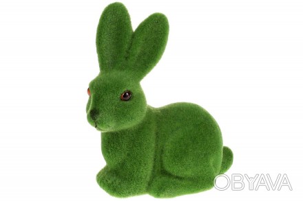 Декоративная пластиковая фигура Кролик 10см, цвет - зеленый 
Размер 25см
Продает. . фото 1