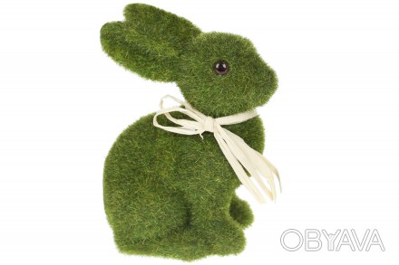 Декоративная пластиковая фигура Кролик 15см, цвет - зеленый 
Размер 15см
Продает. . фото 1