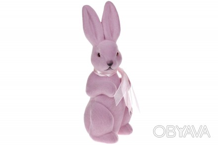 Декоративная пластиковая фигура Кролик 21.5см, цвет - фиолетовый 
Размер 21.5см
. . фото 1