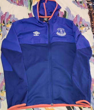 Футбольная кофта с капюшоном UMBRO FC Everton London, размер-L, длина-70см, под . . фото 3
