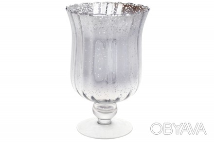 Свічник скляний 18см, колір - срібло антик
Розмір 14*22см
Продається оптом та в . . фото 1