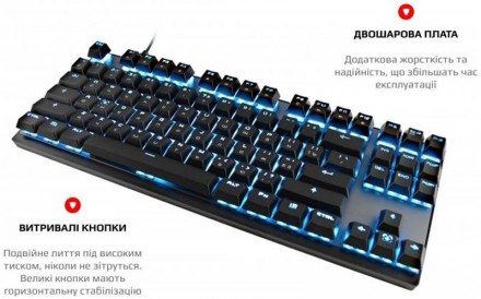 Клавіатура бездротова Motospeed GK82 Outemu Blue Ukr Black USB 
 
Отправка данно. . фото 3