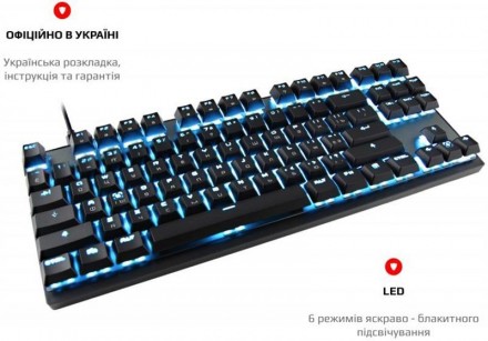 Клавіатура бездротова Motospeed GK82 Outemu Blue Ukr Black USB 
 
Отправка данно. . фото 5