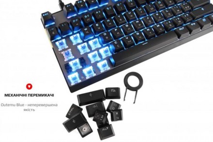 Клавіатура бездротова Motospeed GK82 Outemu Blue Ukr Black USB 
 
Отправка данно. . фото 7