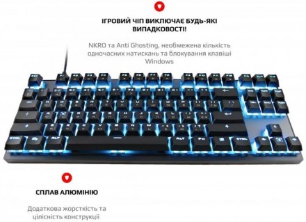 Клавіатура бездротова Motospeed GK82 Outemu Blue Ukr Black USB 
 
Отправка данно. . фото 4
