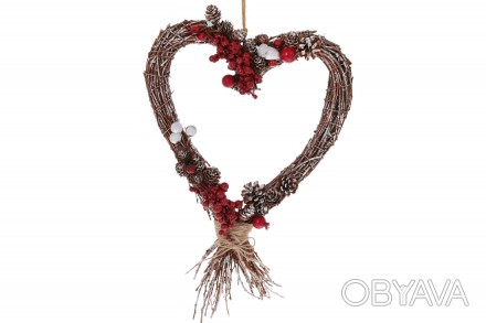 Украшение новогоднее Сердце с виноградной лозы 30*45см
Материал: комбинированные. . фото 1