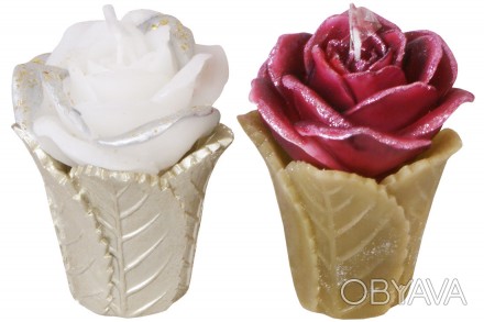 Свічка у формі троянди, 8.5*11см, 2 дизайни
Матеріал - віск
Продається оптом та . . фото 1