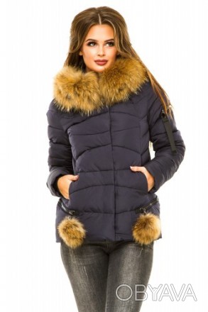 Укороченная женская зимняя куртка. Застегивается куртка на двухходовую "молнию",. . фото 1