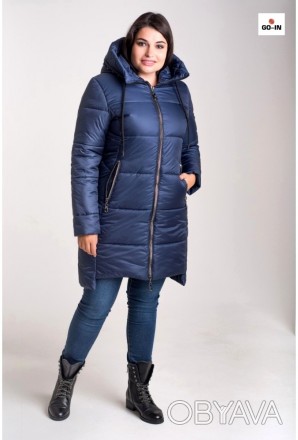 Зимняя куртка женская большого размера Синяя.
Зимняя куртка большого размера, вы. . фото 1