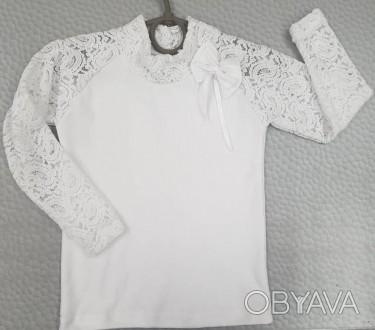 Блуза длинный рукав
Ткань - фуликра + кружево
Размеры:
28 (92/98), 30 (98/104), . . фото 1