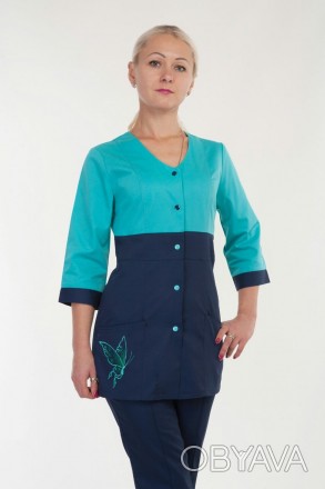 Медицинский женский костюм сине-голубой.
Размер: 42 ― 60
Ткань: коттон.
. . фото 1
