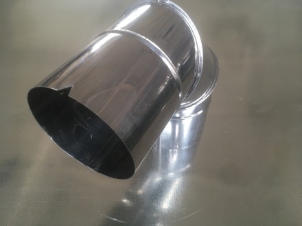 Отвод 90* нержавеющая сталь толщиной 0,5 мм, диаметр 100 мм. для дымоходов, вент. . фото 13
