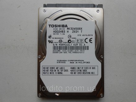 Жесткий диск Toshiba 320GB 5400rpm 8MB 2.5 SATA II (MK3265GSX). Токмак. фото 1 Жесткий диск Toshiba 320GB 5400rpm 8MB 2.5 SATA II (MK3265GSX). Токмак. фото 1