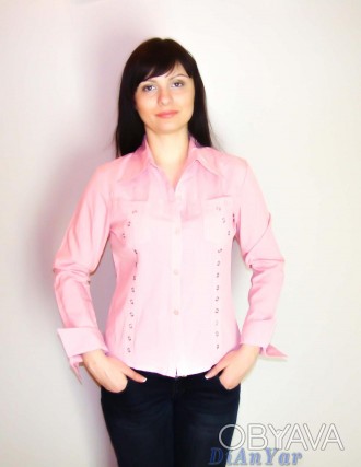 Рубашка женская KLIMAN , 100% коттон. Доступные размеры и цвета: салатовый (ВЖ 1. . фото 1