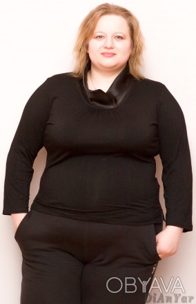 Блуза женская больших размеров, коттоновая стрейчевая NATALI, Турция, состав 97%. . фото 1