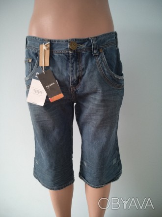 Бриджи мужские джинсовые SLIM FIT, 1000% коттон, доступные размеры 34. Модные дж. . фото 1