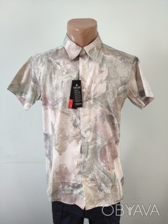 Рубашка мужская летняя коттоновая высокого качества GELIX, Турция, 80% коттон, 2. . фото 1