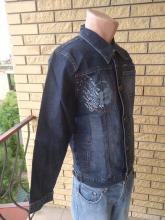Куртка мужская джинсовая стрейчевая больших размеров VIGOOCC. Незаменима для осе. . фото 3