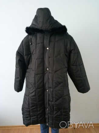 Пальто женское зимнее длинное большого размера GEDA, утеплитель синтепон. Доступ. . фото 1