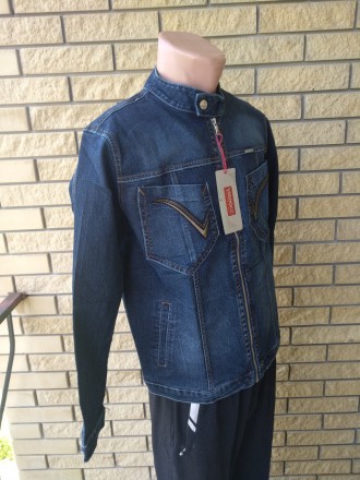 Куртка джинсовая унисекс стрейчевая VIGOOCC. Незаменима для осенней переходной п. . фото 5