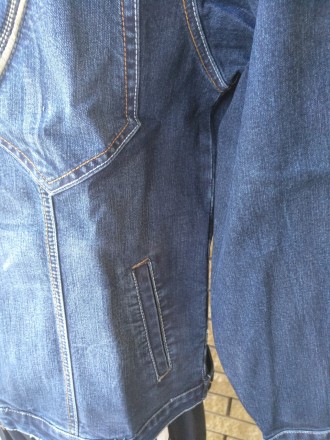 Куртка джинсовая унисекс стрейчевая VIGOOCC. Незаменима для осенней переходной п. . фото 7