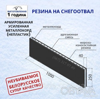 АРМОВАНІ КАПРОЛАКТАНОМ (СУПЕР ЯКІСТЬ)
Скребки резиновые на отвал снегоуборочной . . фото 1