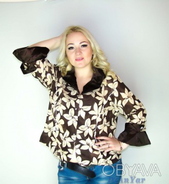 Блуза-ветровка женская большого размера KRISS MOREN, доступные размеры 62. Стиль. . фото 1