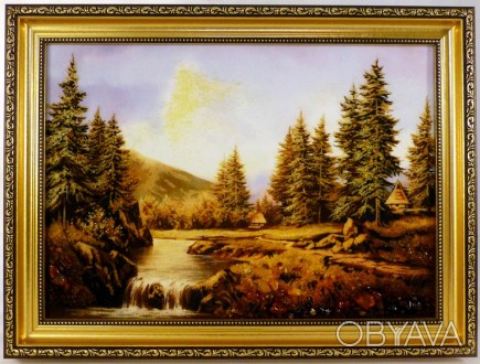 Пейзаж Лес П-155
Картина изготовлена из янтаря.
Размер 40*60см.
 . . фото 1