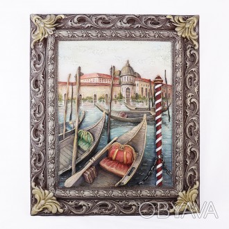 Картина барельефа «Венеция. Причал» – это собственная разработка компании Гранд-. . фото 1