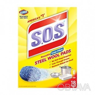 Стальная шерсть SOS Steel Wool Pads
 
Презентуем Вам Чудо губку SOS Steel Wool P. . фото 1