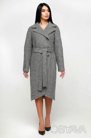 Пальто демисезонное, выполненное из итальянской шерстяной ткани, полуприлегающег. . фото 1