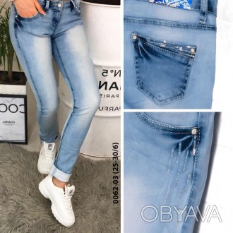 Джинсы женские джинсовые легкие стрейчевые CAR KING, Турция, 97% коттон, 3% элас. . фото 1
