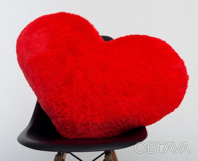 Плюшевое сердце в красном цвете 75 см 
 
. . фото 1