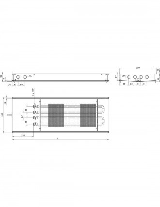 Конвектор естественной конвекции для влажных помещений Carrera S2 Hydro 90/120 с. . фото 5