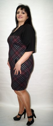 Платье  Глория бордовая  клетка . Николаев. фото 1