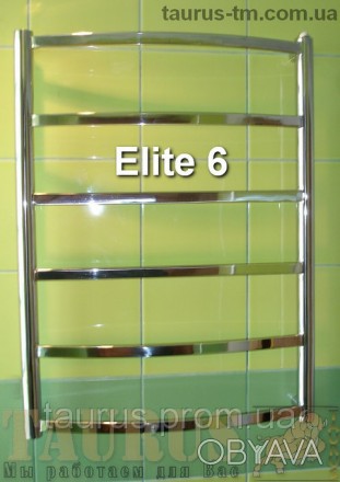 Небольшой стильный полотенцесушитель Elite 6 / 650х500 изготовлен полностью из н. . фото 1