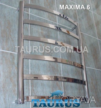 Небольшой полотенцесушитель Maxima 6/500 из нержавеющей стали, для небольших ван. . фото 1
