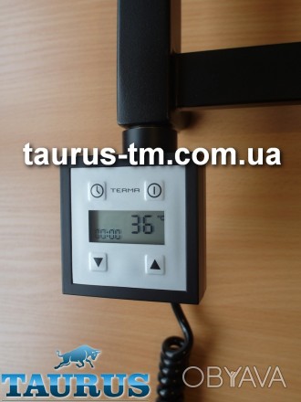 TERMA KTX3 BLACK - модель электроТЭНа с LCD экраном, регулятором и таймером - яв. . фото 1