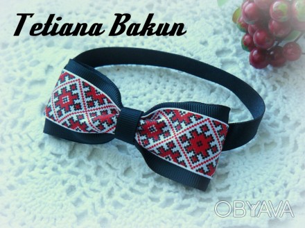 Эксклюзивный галстук-бабочка ручной работы от дизайнера Tetiana Bakun отлично до. . фото 1
