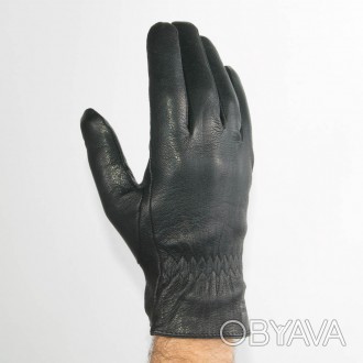 Купить мужские перчатки кожаные из оленьей кожи с шерстяной подкладкой в интерне. . фото 1