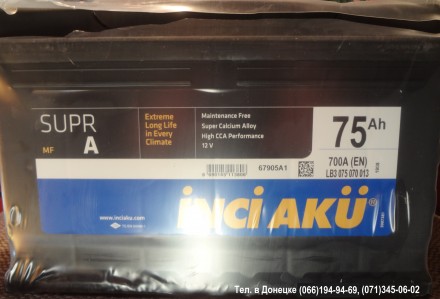 Продаю Новый турецкий аккумулятор INCI AKU SuprA емкостью 75А/ч
Общие параметры. . фото 2