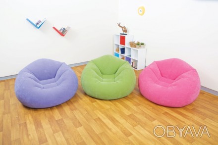 Intex Beanless Bag Chair 68569 – мягкое надувное кресло, верхняя и боковые части. . фото 1
