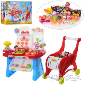 Игровой набор «Супермаркет» – детский игровой набор с мороженым, попкорном, леде. . фото 1
