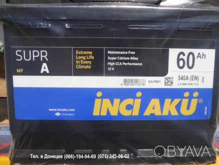 Продаю Новый турецкий аккумулятор INCI AKU SuprA емкостью 60А/ч
Общие параметры. . фото 1