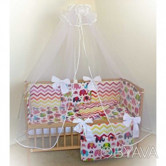  Набор постельного белья в детскую кроватку из 7 предметов
Производство Украина . . фото 1